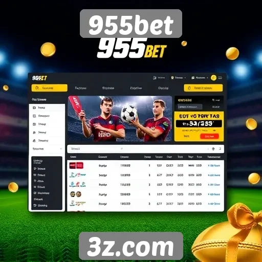 Interface e usabilidade do portal 955bet